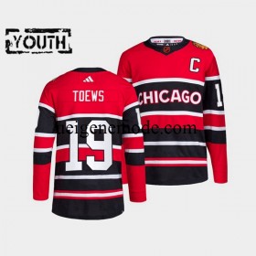 Kinder Chicago Blackhawks Eishockey Trikot Jonathan Toews 19 Adidas 2022-2023 Reverse Retro Rot Authentic